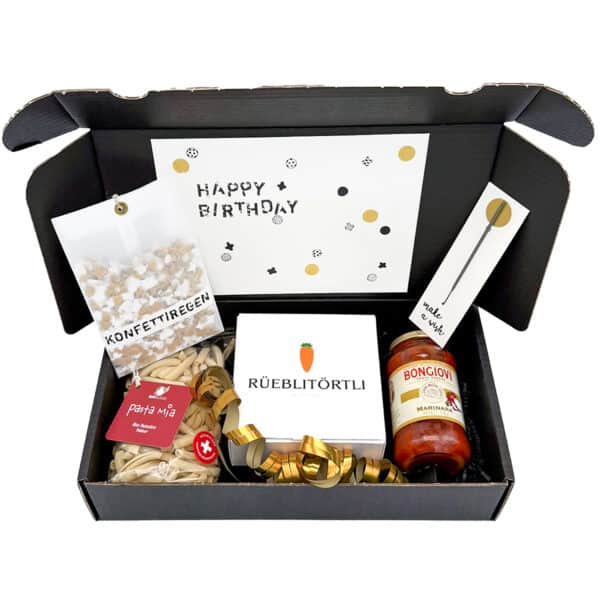 Geburtstagsbox gold