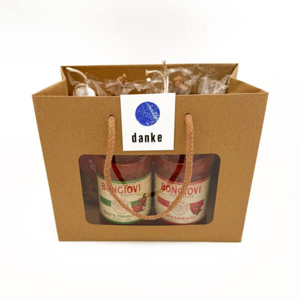 Geschenk-Säckli gross <br> DANKE blau