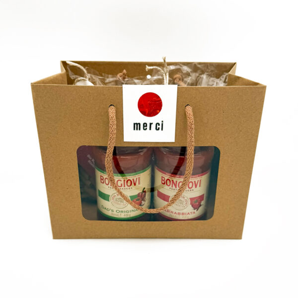 Geschenk-Säckli gross <br> MERCI rot