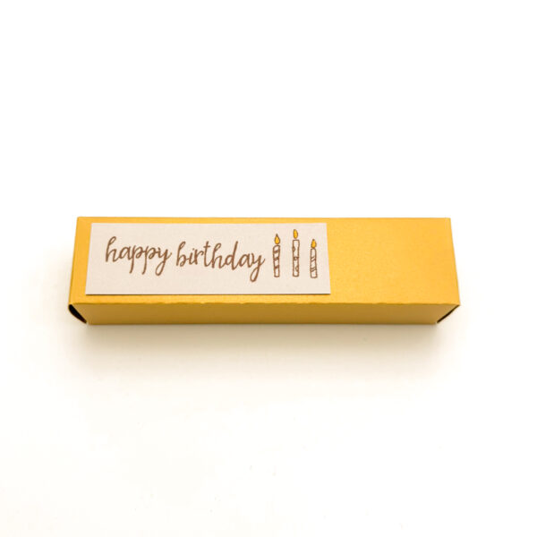 Goldstück mit Goldhülle "Happy Birthday" <br> 4 Stück