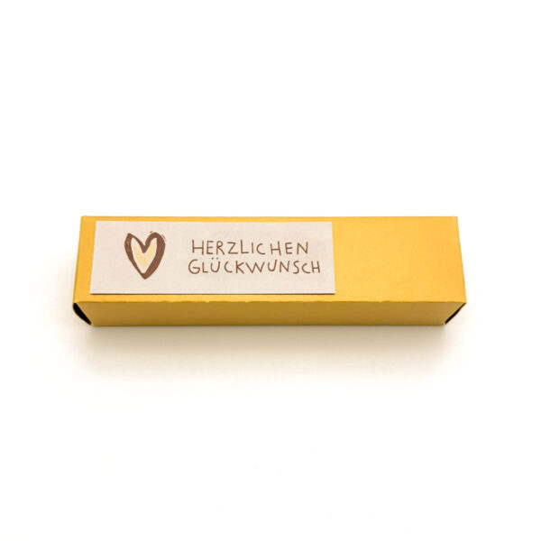 Goldstück mit Goldhülle "Herzlichen Glückwunsch" <br> 4 Stück