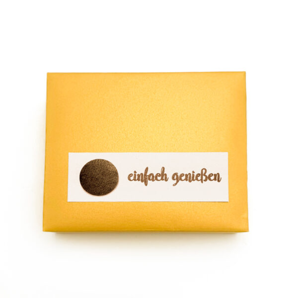 Goldstück mit Goldhülle "Einfach geniessen"<br> 9 Stück