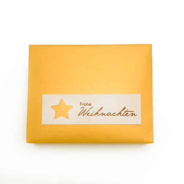 Goldstück mit Goldhülle "Frohe Weihnachten"<br> 9 Stück