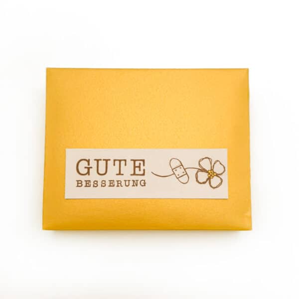 Goldstück mit Goldhülle "Gute Besserung"<br> 9 Stück